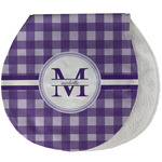 Gingham Print Burp Pad - Velour w/ Name and Initial