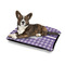 Gingham Print Outdoor Dog Beds - Medium - IN CONTEXT