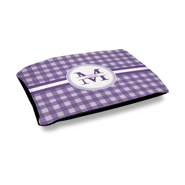 Custom Gingham Print Outdoor Dog Bed - Medium (Personalized)