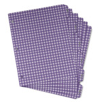 Gingham Print Binder Tab Divider - Set of 6 (Personalized)