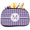 Gingham Print Neoprene Pencil Case - Medium w/ Name and Initial