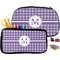 Gingham Print Pencil / School Supplies Bags Small and Medium