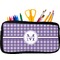 Gingham Print Pencil / School Supplies Bags - Small