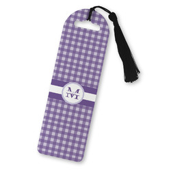 Gingham Print Plastic Bookmark (Personalized)