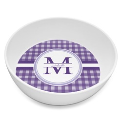 Gingham Print Melamine Bowl - 8 oz (Personalized)