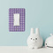 Gingham Print Rocker Light Switch Covers - Single - IN CONTEXT