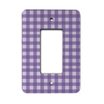 Gingham Print Rocker Style Light Switch Cover - Single Switch