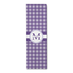 Gingham Print Runner Rug - 2.5'x8' w/ Name and Initial