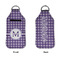 Gingham Print Sanitizer Holder Keychain - Large APPROVAL (Flat)