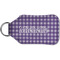 Gingham Print Sanitizer Holder Keychain - Small (Back)