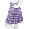 Gingham Print Skater Skirt - Side