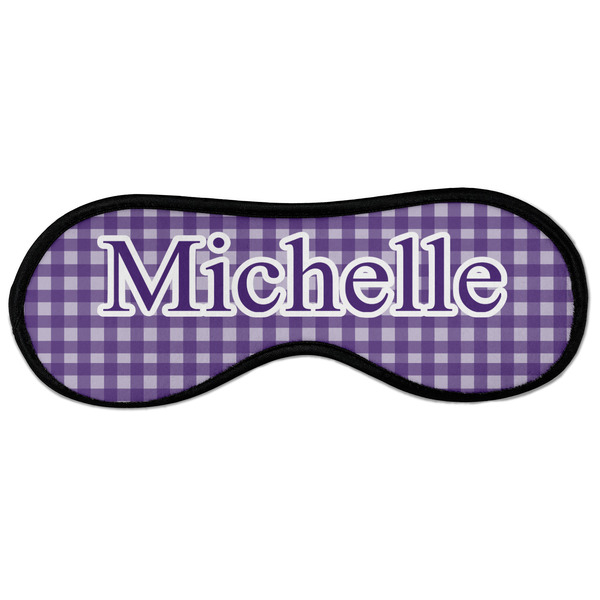 Custom Gingham Print Sleeping Eye Masks - Large (Personalized)