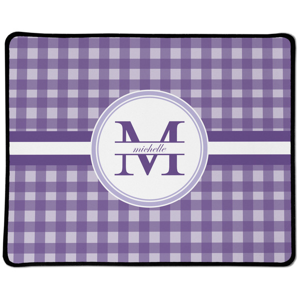 Custom Gingham Print Large Gaming Mouse Pad - 12.5" x 10" (Personalized)