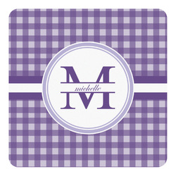 Gingham Print Square Decal - Small (Personalized)