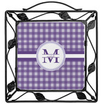 Gingham Print Square Trivet (Personalized)