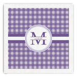 Gingham Print Paper Dinner Napkins (Personalized)