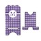 Gingham Print Stylized Phone Stand - Front & Back - Large