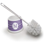 Gingham Print Toilet Brush (Personalized)