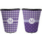 Gingham Print Trash Can Black - Front and Back - Apvl