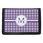 Gingham Print Trifold Wallet (Personalized)