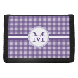 Gingham Print Trifold Wallet (Personalized)