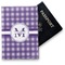 Gingham Print Vinyl Passport Holder - Front