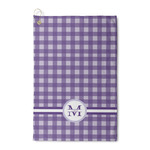 Gingham Print Waffle Weave Golf Towel (Personalized)