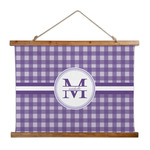 Gingham Print Wall Hanging Tapestry - Wide (Personalized)