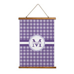 Gingham Print Wall Hanging Tapestry - Tall (Personalized)