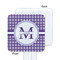 Gingham Print White Plastic Stir Stick - Single Sided - Square - Approval