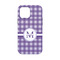 Gingham Print iPhone 13 Mini Tough Case - Back