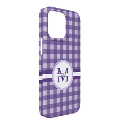 Gingham Print iPhone Case - Plastic - iPhone 13 Pro Max (Personalized)