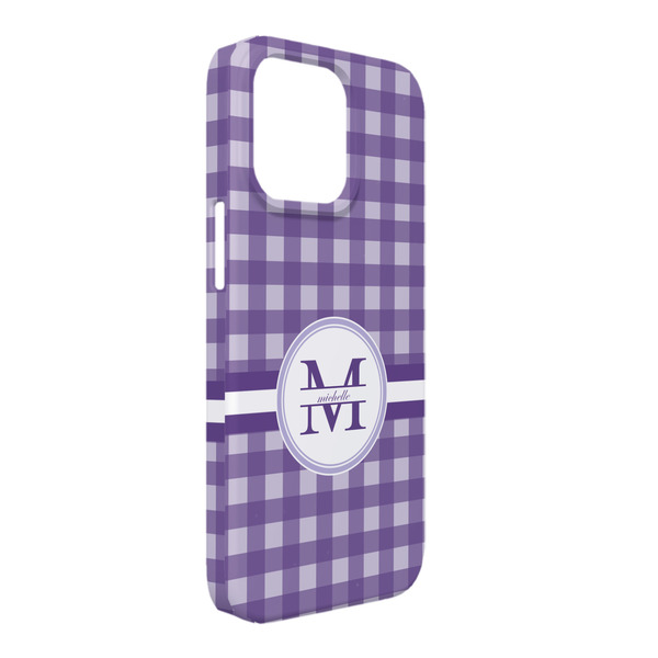 Custom Gingham Print iPhone Case - Plastic - iPhone 13 Pro Max (Personalized)