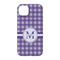 Gingham Print iPhone 14 Case - Back