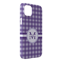 Gingham Print iPhone Case - Plastic - iPhone 14 Plus (Personalized)