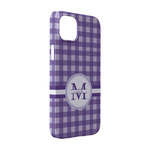 Gingham Print iPhone Case - Plastic - iPhone 14 Pro (Personalized)