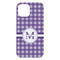 Gingham Print iPhone 15 Plus Case - Back