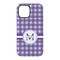 Gingham Print iPhone 15 Pro Tough Case - Back