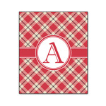 Red & Tan Plaid Wood Print - 20x24 (Personalized)