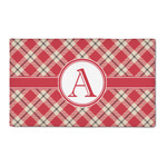 Red & Tan Plaid 3' x 5' Indoor Area Rug (Personalized)