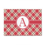 Red & Tan Plaid 4' x 6' Indoor Area Rug (Personalized)