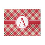 Red & Tan Plaid 5' x 7' Patio Rug (Personalized)