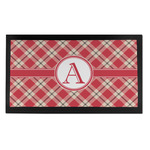 Red & Tan Plaid Bar Mat - Small (Personalized)