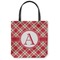 Red & Tan Plaid Shoulder Tote