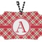 Red & Tan Plaid Car Ornament - Berlin (Front)