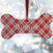 Red & Tan Plaid Ceramic Dog Ornaments - Parent