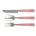 Red & Tan Plaid Cutlery Set (Personalized)