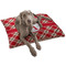 Red & Tan Plaid Dog Bed - Large LIFESTYLE