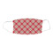 Red & Tan Plaid Fabric Face Mask