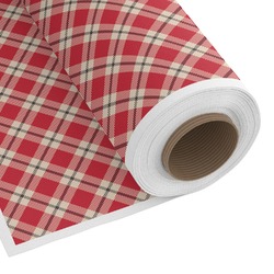 Red & Tan Plaid Fabric by the Yard - Copeland Faux Linen